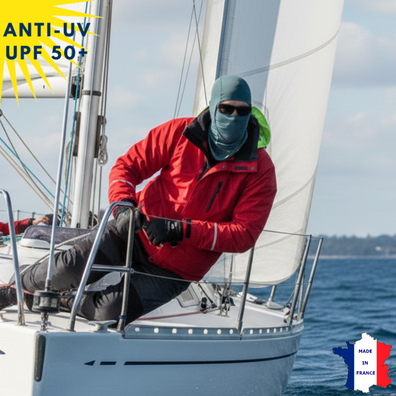 Cagoule Anti-UV Moto, Sport & Travail | Sans ouverture bouche | Anthracite UPF50+