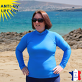 T-shirt de bain anti-UV Femme - Bleu | UPF50+