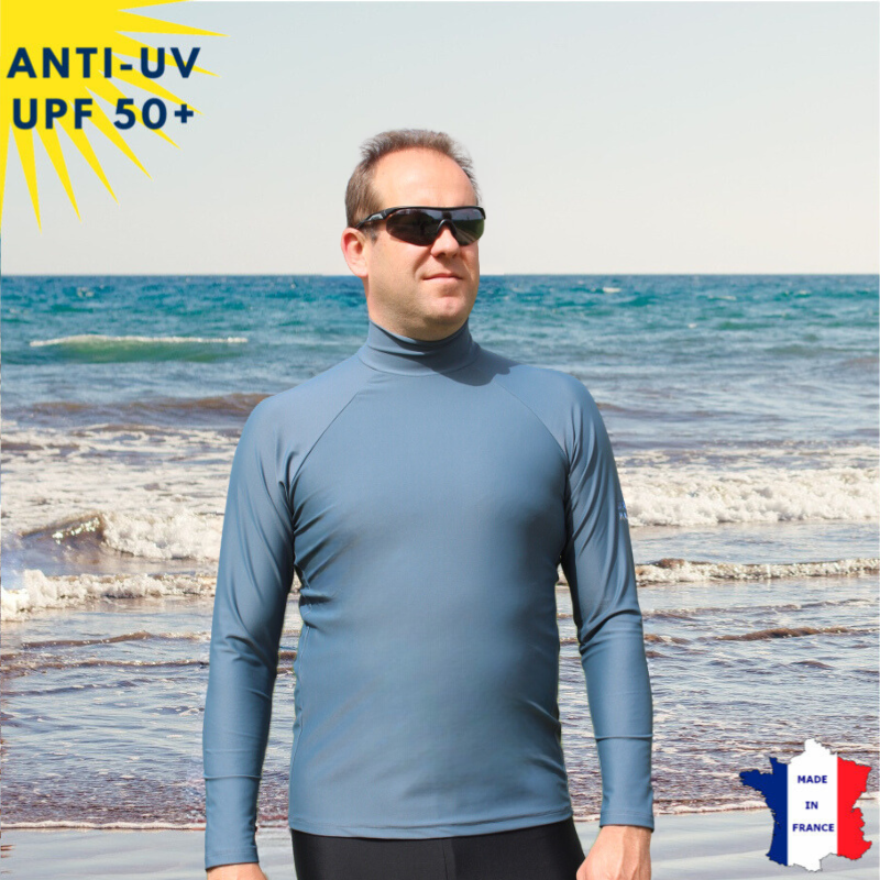 T-shirt de bain anti-uv Homme - Anthracite | UPF50+