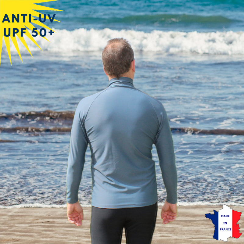 T-shirt de bain anti-uv Homme - Anthracite | UPF50+
