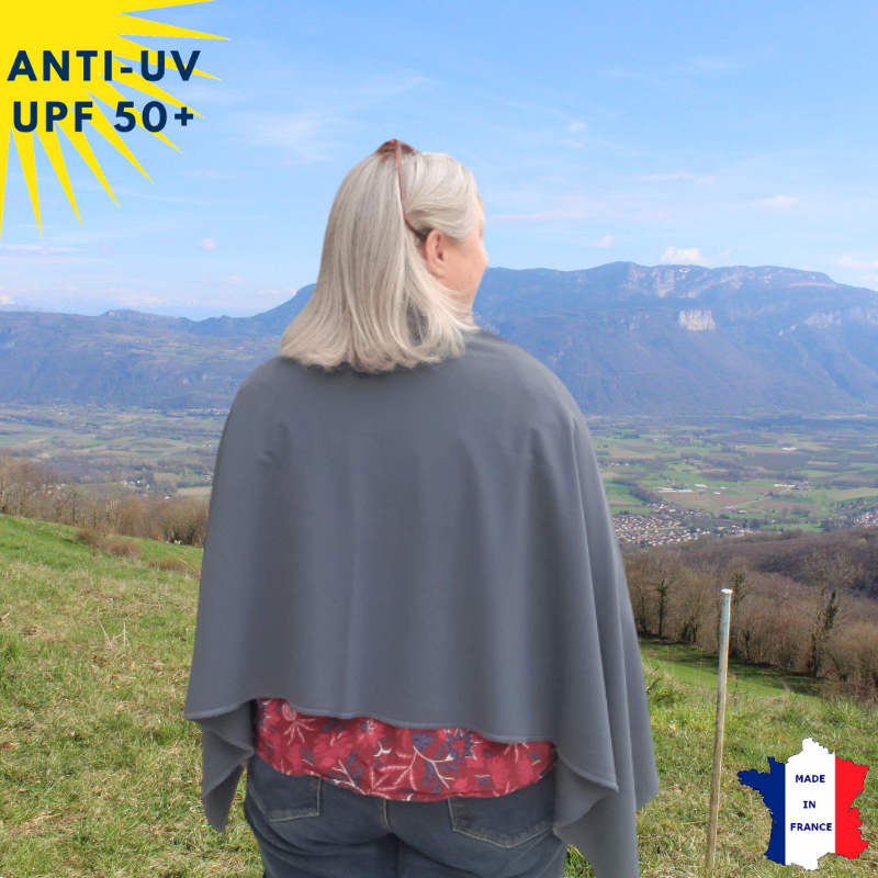Étole anti-UV anthracite UPF50+