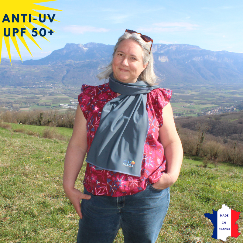 Étole anti-UV anthracite UPF50+