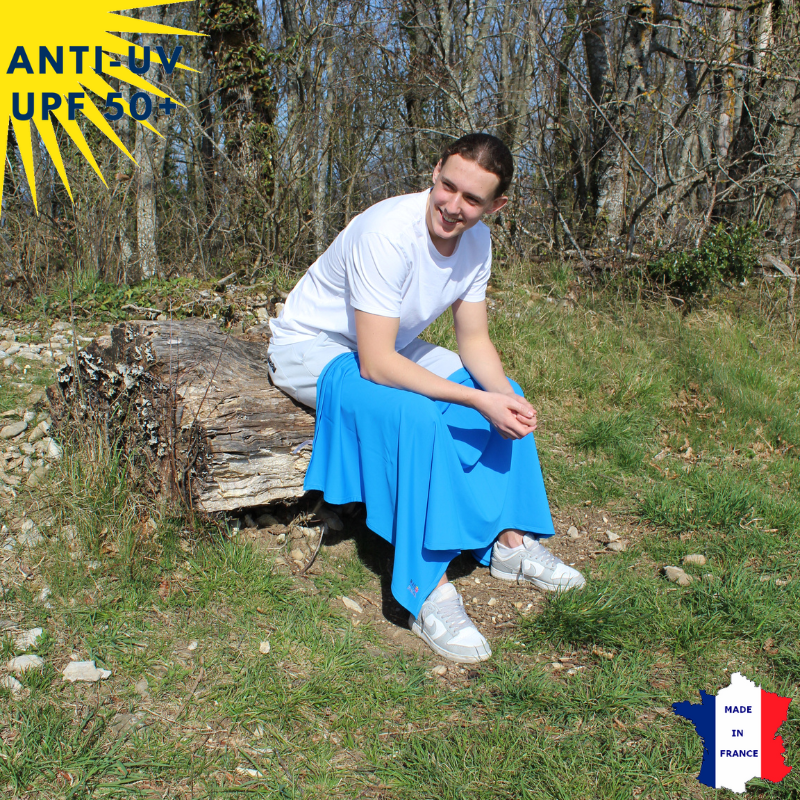 Étole anti-UV bleu UPF50+ | Avec ou sans logo