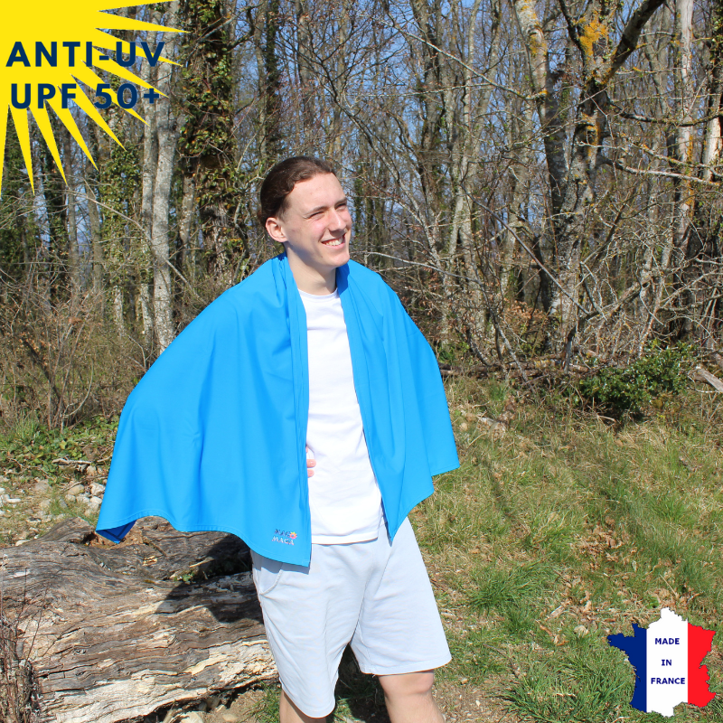 Étole anti-UV bleu UPF50+ | Avec ou sans logo