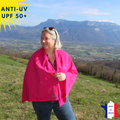Étole anti-UV Fuschia UPF50+ | Avec ou sans logo