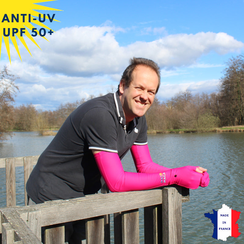 Manchettes Fuschia Anti-UV UPF50+