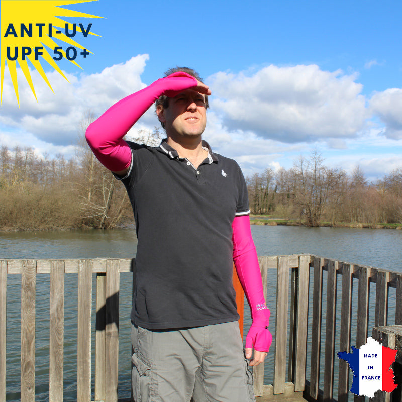 Manchettes Fuschia Anti-UV UPF50+