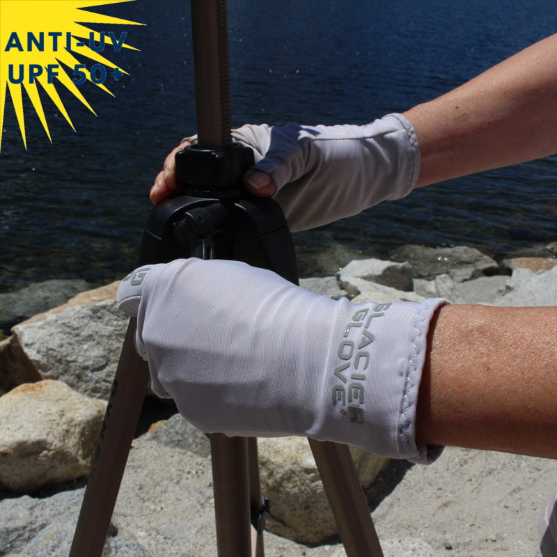 Gants sans doigt/Mitaines anti-UV - Gris | UPF50+