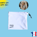 Tour de Cou Anti-UV Enfant – Blanc – Été – De 1 à 8 Ans
