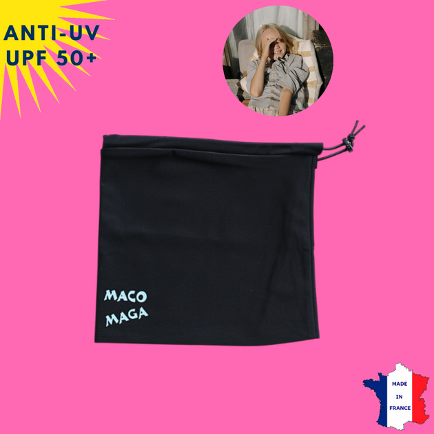 Tour de Cou Anti-UV Enfant – Noir – De 1 à 8 Ans