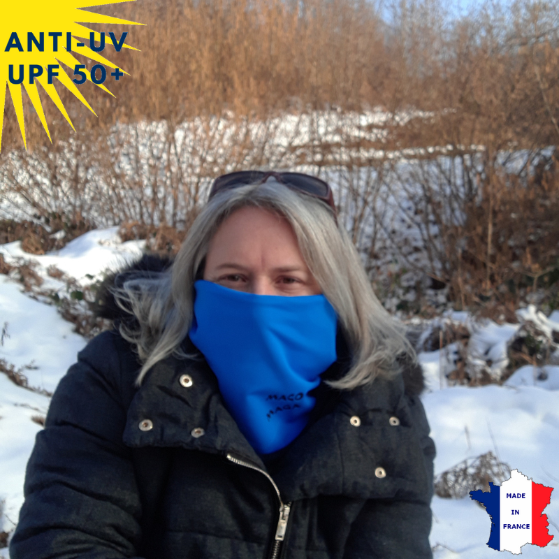 Tour de cou hiver anti-UV - Bleu | UPF50+