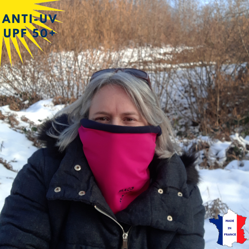 Tour de cou hiver anti-UV - Fuschia | UPF50+