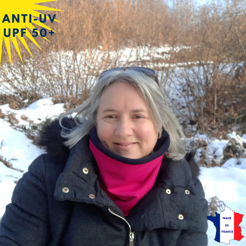 Tour de cou hiver anti-UV - Fuschia | UPF50+
