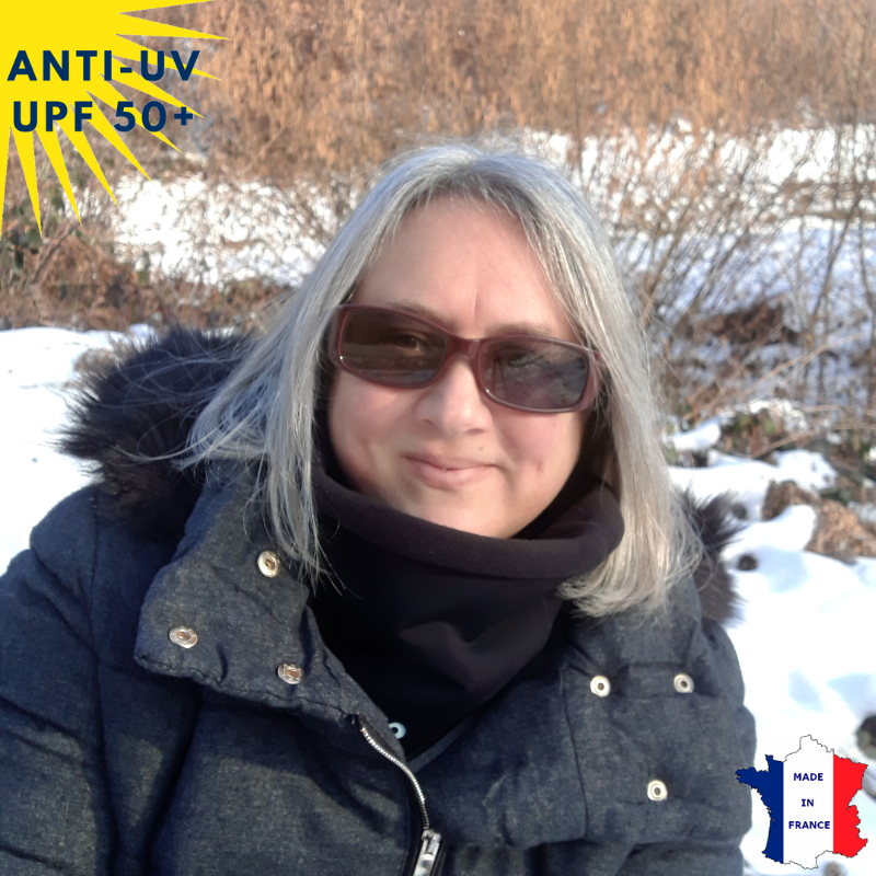 Tour de cou hiver anti-UV - Noir | UPF50+