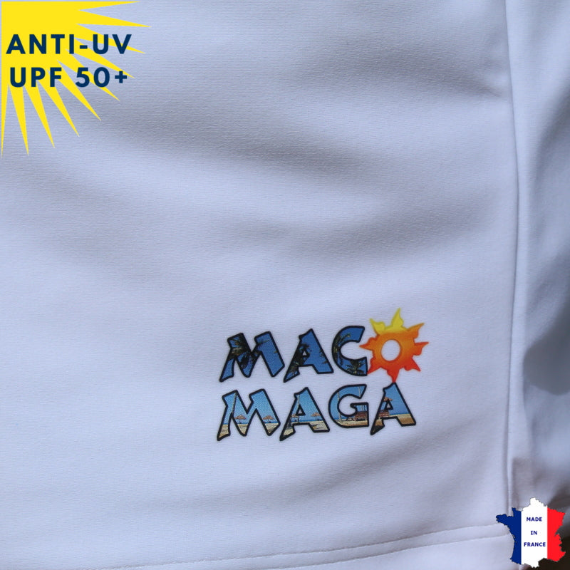 T-shirt anti-UV Femme - Col rond - Blanc | UPF50+