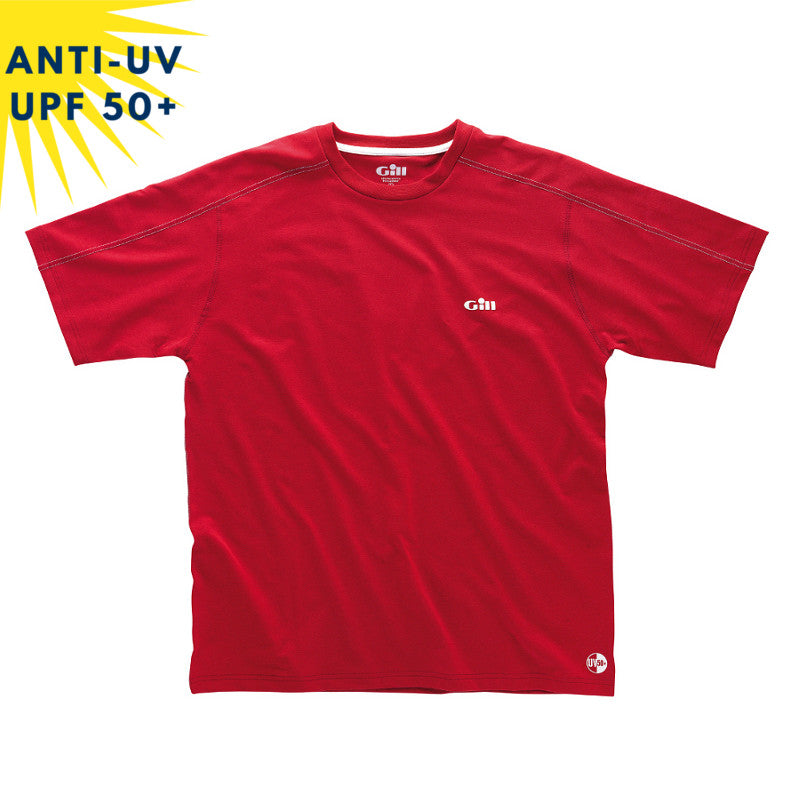 T-shirt anti-uv Homme - Col rond - MC - Rouge | UPF50+