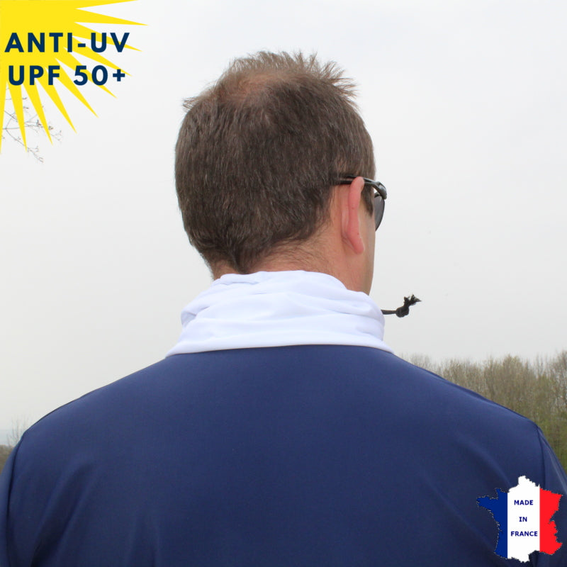 Tour de cou été anti-UV - dès 9 ans - Blanc | UPF50+ | Avec ou sans logo