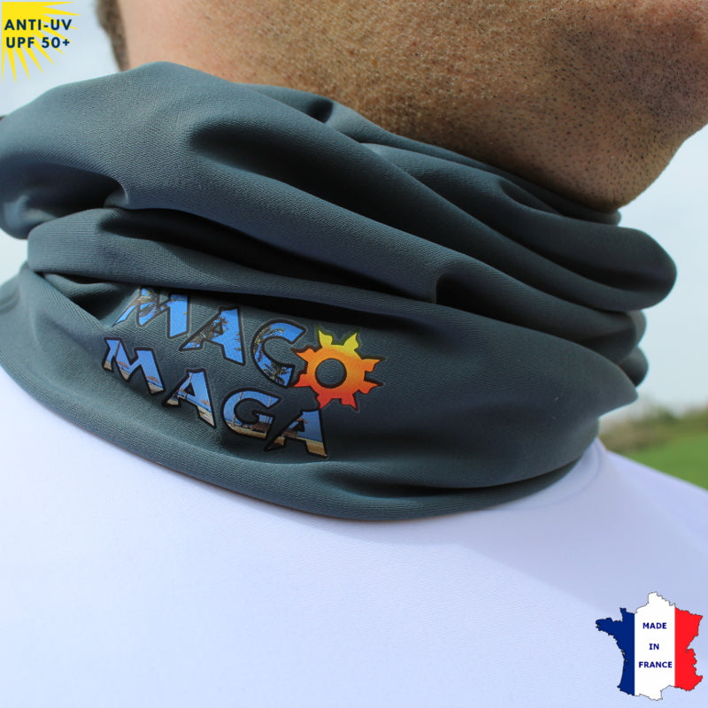 Tour de cou anti-UV - dès 9 ans - Gris Anthracite | UPF50+ | Avec ou sans logo