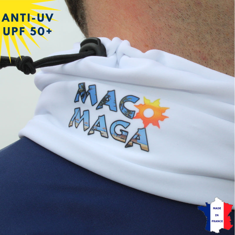 Tour de cou été anti-UV - dès 9 ans - Blanc | UPF50+ | Avec ou sans logo