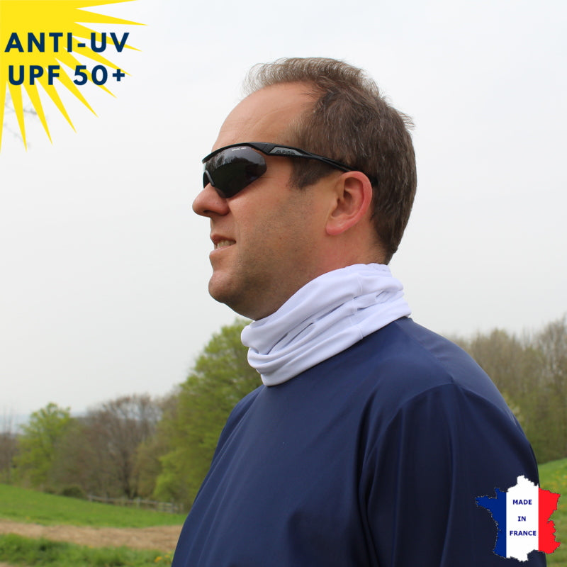 Tour de cou été anti-UV - dès 9 ans - Blanc | UPF50+ | Avec ou sans logo