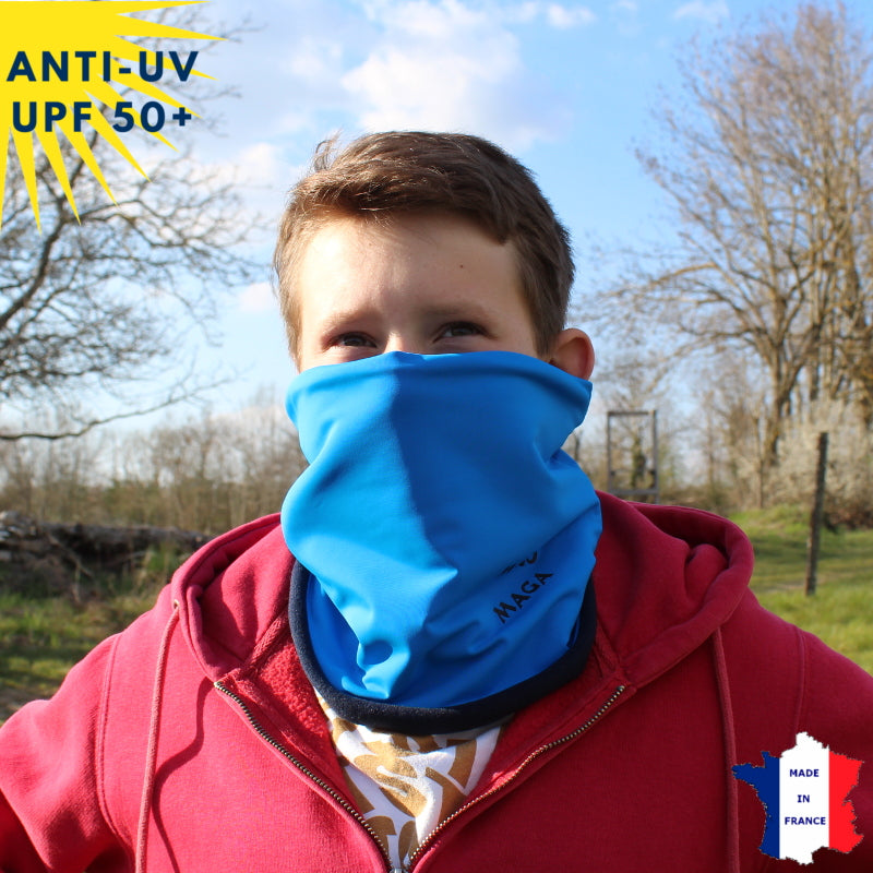 Tour de cou hiver anti-UV - Bleu | UPF50+