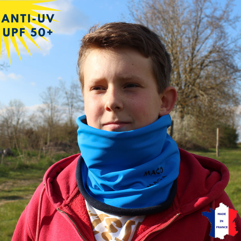 Tour de cou hiver anti-UV - Bleu | UPF50+